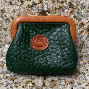 Dooney & Bourke Green and Tan Coin Purse